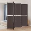 vidaXL 6-tlg. Paravent Braun 300x220 cm Stoff