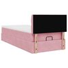 vidaXL Ottoman-Bett mit Matratze Rosa 90x190 cm Samt