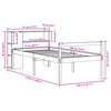 vidaXL B&uuml;cherregalbett ohne Matratze 75x190 cm Massivholz Kiefer