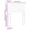 vidaXL Kopfteil Schwarz Eichen-Optik 75 cm Holzwerkstoff