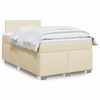 vidaXL Boxspringbett mit Matratze Creme 120x200 cm Stoff