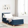 vidaXL Boxspringbett mit Kissen mit Kopfteil Blau 80 x 200 cm Stoff