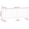 vidaXL Outdoor-Kissenbox Braun 150x50x56 cm Massivholz Tanne