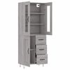 vidaXL Highboard Grau Sonoma 69,5x34x180 cm Holzwerkstoff
