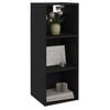 vidaXL Wandschrank Schwarz 34,5x32,5x90 cm Holzwerkstoff