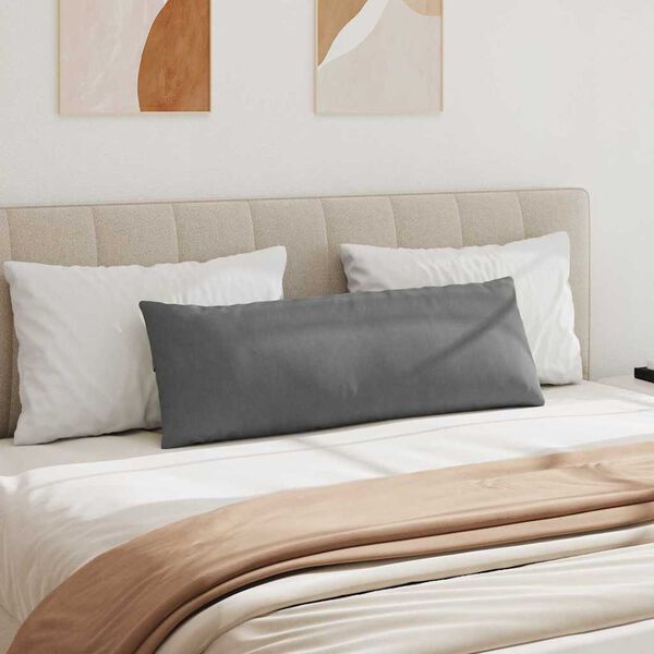vidaXL Sofakissen 2 St&uuml;ck Dunkelgrau 120 x 40 cm Stoff