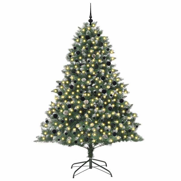 vidaXL K&uuml;nstlicher Weihnachtsbaum mit 300 LEDs mit St&auml;nder Gr&uuml;n 240 cm