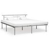 vidaXL Bettgestell Grau Metall 200x200 cm