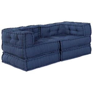 vidaXL Modulare Sofagarnitur 2 stk. Stoff Indigo 140 x 70 x 56 cm