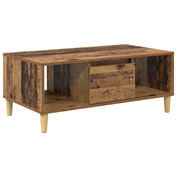 vidaXL Couchtisch Altholz 90 x 50 x 26,5 cm Holzwerkstoff