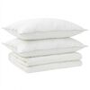 vidaXL Bettdecke und Kissen Set 3 stk. 200x200 cm Sommer 140 GSM Wolle