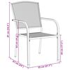 vidaXL Gartenstuhl-Set 7-tlg. Stapelbar Pulverbeschichteter Stahl