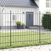 vidaXL Gartenzaun 8 pcs Grau 170 x 215 cm Pulverbeschichteter Stahl