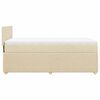 vidaXL Boxspringbett mit Matratze Creme 80x200 cm Stoff