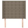 vidaXL Kopfteil mit Ohren Taupe 103x16x118/128 cm Stoff