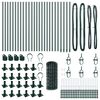 vidaXL Zaun mit Pfosten Gr&uuml;n 0,4 x 50 m Stahl und PVC