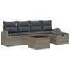 vidaXL Gartensofa-set 6 stk. Grau Poly-Rattan