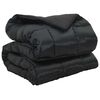 vidaXL Winterbettdecke Schwarz 200 x 155 cm Satin und Mikrofaser