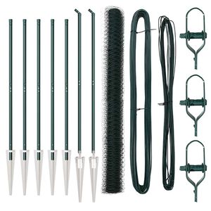 vidaXL Schwei&szlig;drahtzaun mit Spikes 10 x 1,5 m (B x H)