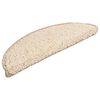 vidaXL Stufenmatten 15 Stk. 56x17x3 cm Creme Halbrund