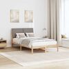 vidaXL Bettgestell Braun und Taupe 120 x 190 cm Massivholz Kiefer