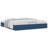 vidaXL Ottoman-Bett ohne Matratze Blau 200x200 cm Stoff