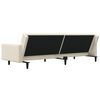 vidaXL Schlafsofa 2-Sitzer mit 2 Kissen & Hocker Creme Samt