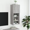 vidaXL TV-Schrank mit LED-Leuchten Grau Sonoma 40,5x30x102 cm