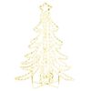 vidaXL LED-Weihnachtsbaum Klappbar Warmwei&szlig; 87x87x93 cm