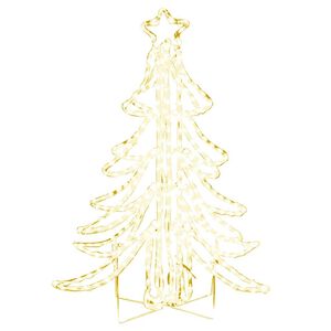 vidaXL LED-Weihnachtsbaum Klappbar Warmwei&szlig; 87x87x93 cm