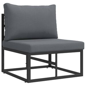 vidaXL Gartenm&ouml;bel Metall Schwarz und Anthrazit 70 x 71,5 x 71 cm
