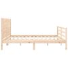 vidaXL Massivholzbett mit Kopfteil 200x200 cm
