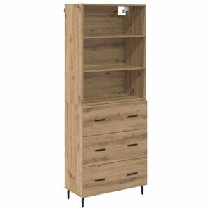 vidaXL Highboard mit Schubladen Artisan-Eiche 69,5 x 34 x 180 cm