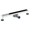 vidaXL Duschabfluss mit Glash&uuml;lle und 360&deg; Siphon Schwarz 60 cm