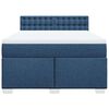vidaXL Boxspringbett mit Matratze Blau 140x190 cm Stoff