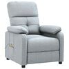 vidaXL Massagesessel Hellgrau Stoff