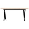 vidaXL Couchtisch X-Gestell 100x50x45 cm Massivholz Kiefer & Stahl