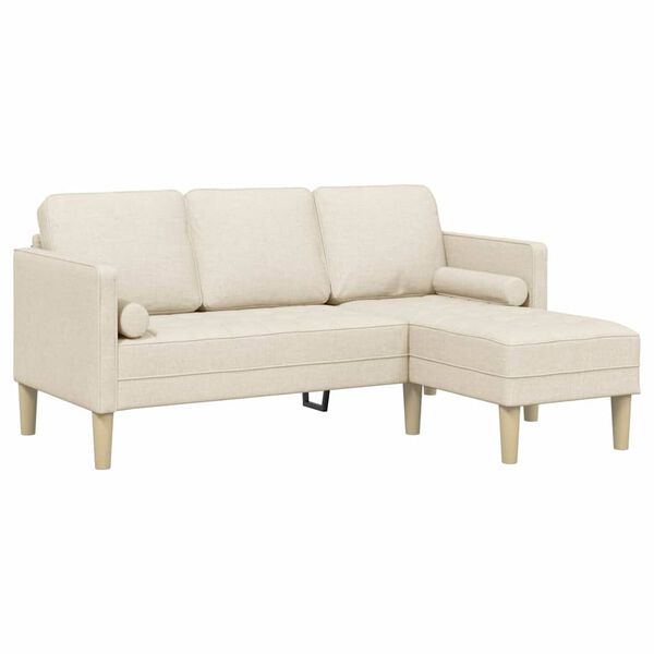 vidaXL Sofa Set mit Kissen Leinen Polyester