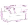 vidaXL Sofa Rosa Gesamtabmessungen: 158 x 78 x 80 cm (B x T x H) Samt
