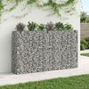 vidaXL Gabionen Hochbeet 3 pcs Silber 250 x 50 x 150 cm