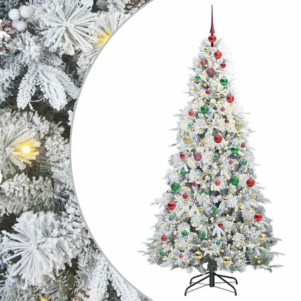 vidaXL Künstlicher klappbarer Weihnachtsbaum Grün 180 cm PE und PVC