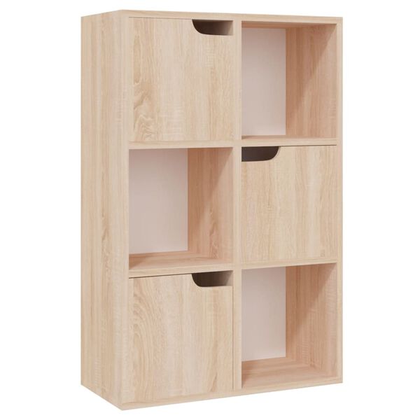 vidaXL B&uuml;cherregal Sonoma-Eiche 60x27,5x88 cm Holzwerkstoff