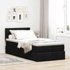 vidaXL Ottoman-Bett mit Matratze & LEDs Schwarz 90x200 cm Stoff