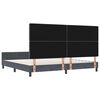 vidaXL Boxspringbett mit Kopfteil Dunkelgrau 200 x 200 cm Samt