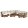 vidaXL Gartensofa-set 12 pcs Beige Poly-Rattan