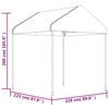 vidaXL Pavillon mit Dach Wei&szlig; 17,84x2,28x2,69 m Polyethylen