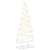 vidaXL Metall Weihnachtsbaum KUOPIO 90 cm Warmes Wei&szlig; Stahl Wei&szlig;