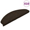 vidaXL Stufenmatten Selbstklebend 10 Stk. 65x21x4 cm Dunkelbraun Halbrund Gro&szlig;