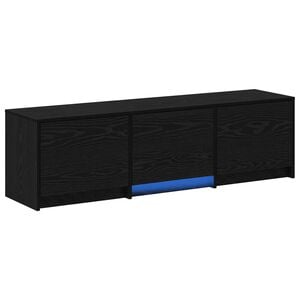 vidaXL Fernsehschrank mit LED Schwarze Eiche 140 x 34 x 40 cm