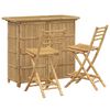 vidaXL Outdoor Bar Tisch und Hocker 3 stk. 2-Sitzer Natur Bambus